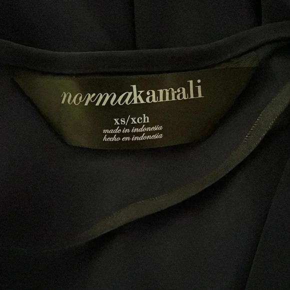 Norma Kamali Ruched Empire Waist Dress in Navy - Picture 4 of 5